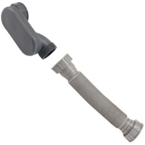 Profil Bas 1 1/2 Pouce Siphon Flexible pour Baignoire Douche Tuyau de Vidange Plat sur Pied