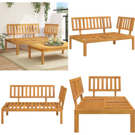 Canapé d'angle palette de jardin bois massif d'acacia - Canapé Jardin - Mobilier Extérieur - Canapé Angle - Acacia Massif - Design Moderne - Home & Living (1/5)