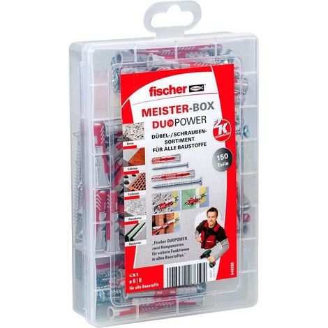 Fischer Meister-Box DUOPOWER Kit di fissaggio 150 pezzi argento