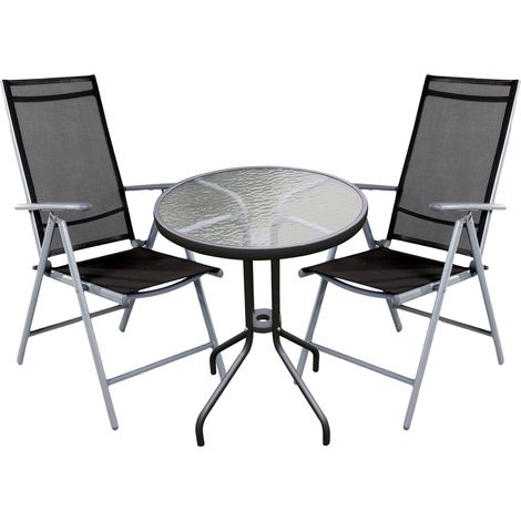 Bistrogarnitur 3-teilig Ø60cm Silber/Anthrazit-MMC330850+2xMMC5000DG (1/3)