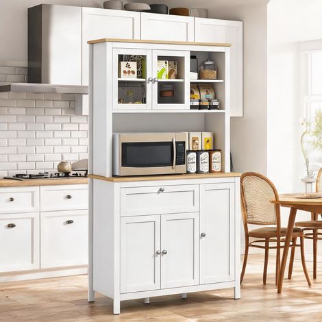 Buffet blanc en bois 100 x 40 x 180 cm (1/5)
