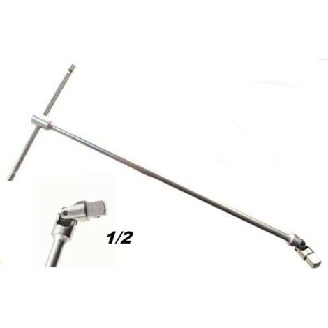 CHIAVE PER CANDELE A T SNODABILE MISURA 1/2 CON MANICO SCORREVOLE (1/5)