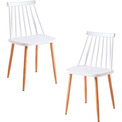 Packs Sillas Comedor - Pack 2 Sillas Bik - Blanco (1/5)