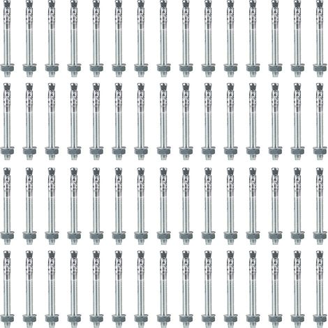 50 Goujon D'Ancrage, Acier Carbone M10, Longueur 90mm, Pour Béton, Maçonnerie, Fixation Lourde (1/5)