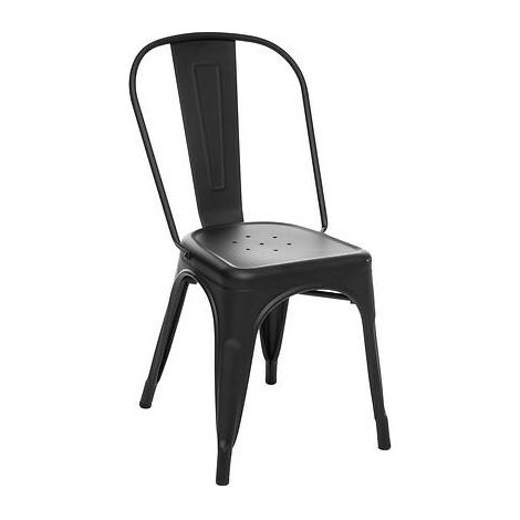 Paris Edge METALLSTUHL, schwarz, Loft-Stil (1/5)