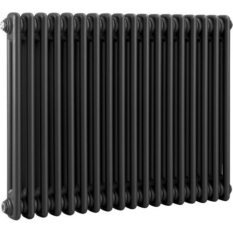 Baridi DH363 Horizontal Traditional 2 Column Radiator 600 x 832mm Black
