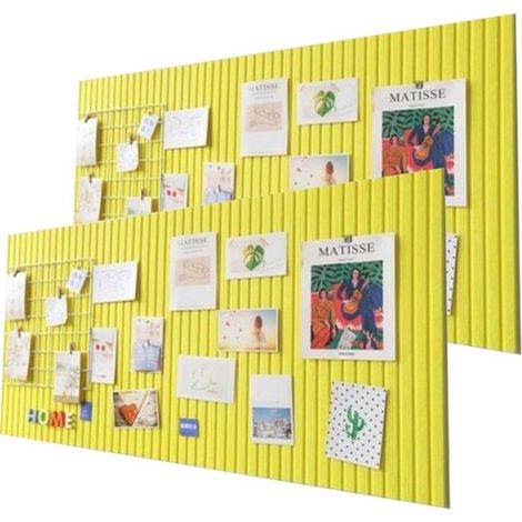 Lot de 2 tableaux décoratifs en feutrine, 60 x 40 cm, tableau d'affichage, 0,9 cm d'épaisseur, pliables et munis de ruban adhésif pour photos, parfaits pour l'école, la maison, la cuisine ou le bureau (1/5)