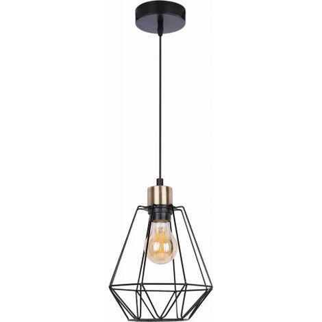 Lampada a sospensione Candellux PRIMO E27 nero oro
