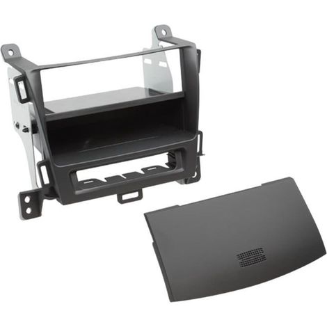 Support 2DIN compatible avec Opel Zafira C avec vide poche - Noir jais