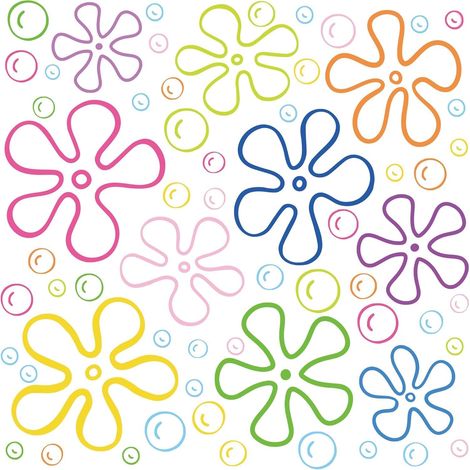 177 pièces autocollants muraux bulles de fleurs sous la mer décorations de fête d'anniversaire autocollants muraux autocollants à bulles colorés pour chambre salle de bain décor décoration murale pour