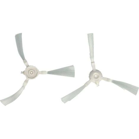 2x Brosses compatible avec Rowenta X-plorer série 45 Aqua RR8277WH aspirateur robot - 2x brosse latérale, set de rouleaux (1/4)