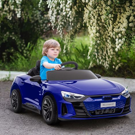 12V Elektro-Kinderauto – Fernbedienung für Eltern – Sound- und Lichteffekte – Blauer Audi RS E-tron GT