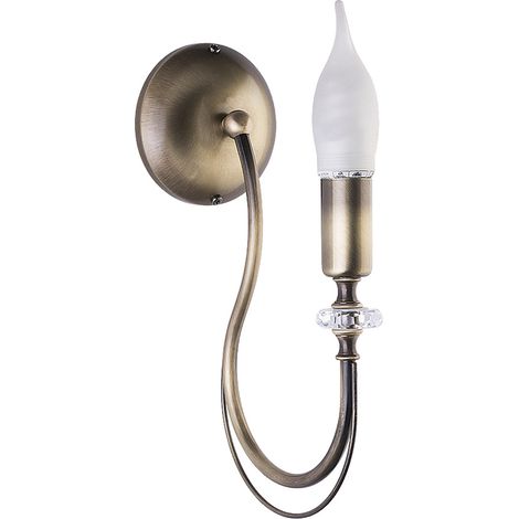 Applique a candela industriale oro anticato E14 MELANI Jupiter