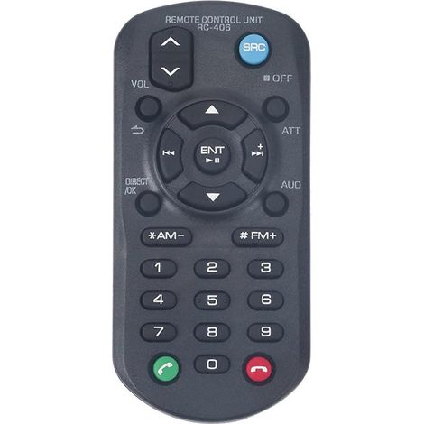 RC-406 Replacement Remote Control for CD Receiver DPX503BT -BT328 DPX524BT -BT228U DPX504BT DPX593BT Black (1/5)