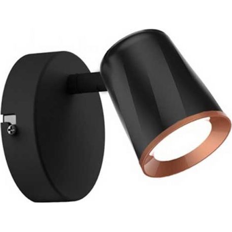 V-TAC VT-806 faretto lampada led 5W da parete nero orientabile luce da muro bianco naturale 4000K - SKU 218253 (1/5)