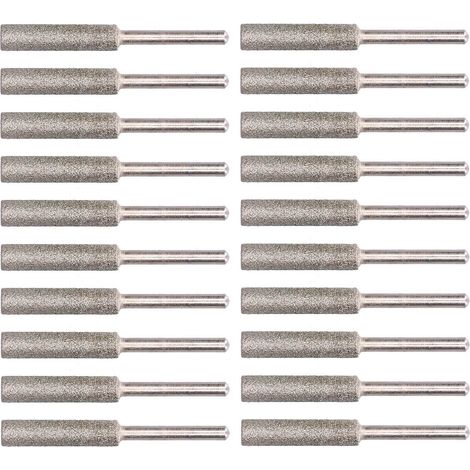 Kit de 20 Meules Rotatives pour Affûteuse de Chaîne de Tronçonneuse en Emeri 5.5mm avec Revêtement Ti (1/5)