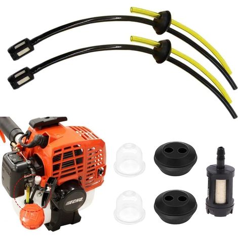 1 Kit Filtre à Carburant, Tuyau Flexible, Bouchon Étanche, Bulle Aspiration, Pour Débroussailleuse Tondeuse (1/5)