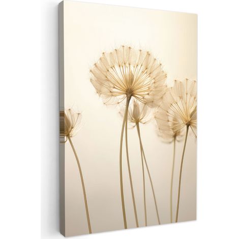 TABLEAU SUR TOILE Soleil - Pissenlit - Botanique - Fleurs Tableau Chambre Adulte 90x140 cm
