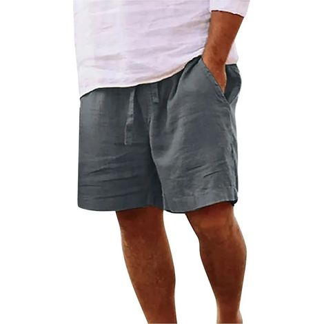 Short Homme Été Pantalon Sport Casual Cargo Shorts à Cordon Coupe Jogging Outdoor Pantalon Chaud Élastique Taille Randonnée Pantalon Décontracté Coton Chino Short Course avec Poches Cargo (1/4)