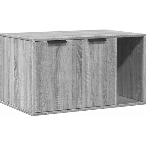 Maison Exclusive - Mueble arenero para gatos madera gris Sonoma 8