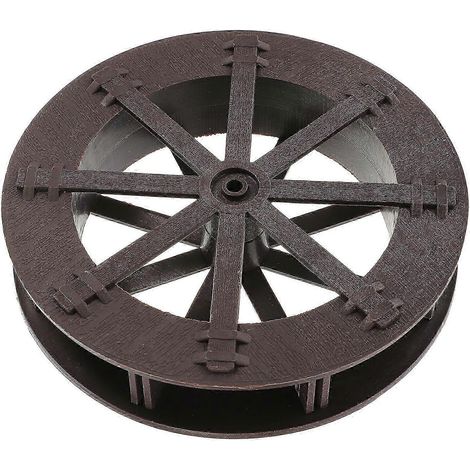 Accessoires pour fontaine à roue à eau miniature, fontaine d'inspiration zen, décoration de jardin, marron, 13,50 x 13,50 x 2,50 cm, kit à monter soi-même (1 pièce). (1/5)
