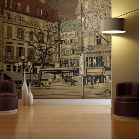 Papier Peint "Parisian Fountain II" 450x270cm (1/2)
