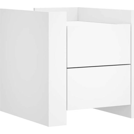 Maison Exclusive - Comodino Bianco 45x50x50 cm in Truciolato