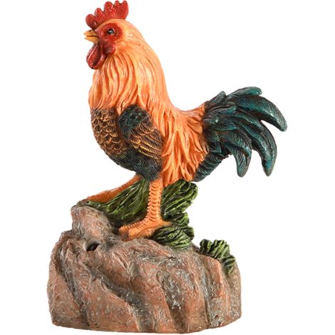 GALLO DI BENVENUTO IN RESINA H11CM DECORAZIONE GIARDINO