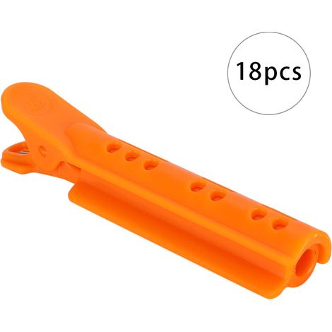 18 bigoudis professionnels pour permanente, outil de coiffage pour cheveux ondulés et bouclés à domicile (orange) (1/5)