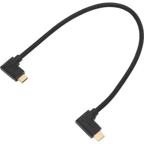 90°-USB-C-Datenkabel (Stecker auf Stecker), 10 Gbit/s, vergoldete Stecker, USB-C-Verlängerungskabel (1/5)