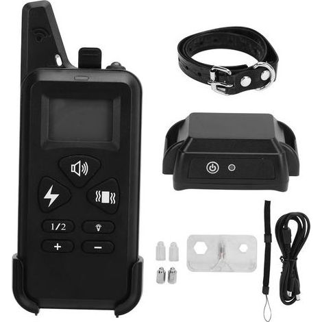 Collier de Dressage pour Chien 300m Anti-Fugue Étanche IPX7 Rechargeable avec Télécommande, Collier Électrique Réglable pour Tous Chiens (1/5)