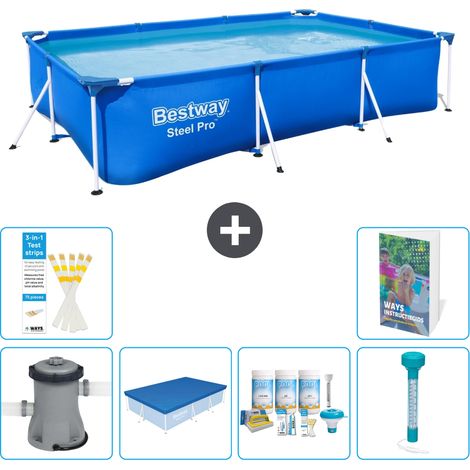 Bestway Steel Pro Rechteckig - 300x201x66 cm - 7-teilig S226