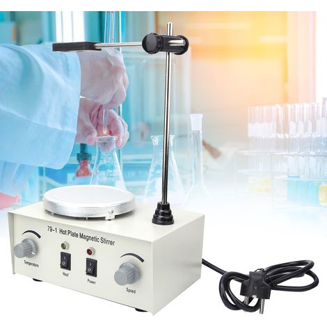 Agitateur magnétique chauffant portable professionnel pour laboratoire, prise UE 220 V (1/5)