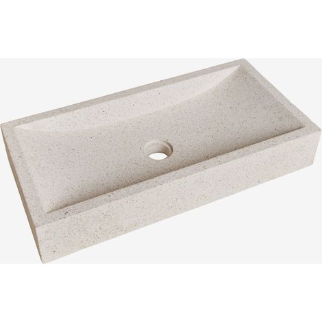 Lavabo rettangolare 60x30 cm in cemento Richard SKLUM            