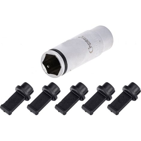 CHIAVE A BUSSOLA CANDELE PSG 12mm ESAGONALE ATTACCO 1/4″+ 5 TAPPI