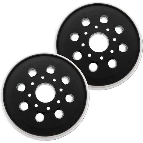 2 Pièces 125mm Plateau de Ponçage compatible Bosch PEX 220 A GEX 125-1 AE PEX 220 AE Accessoire d’outil de Ponçage Disque de Polissage de Ponçage avec Hook et Loop 8 Trous (1/5)