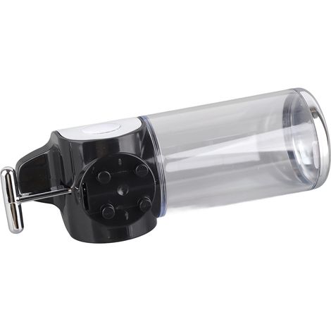 Distributeur de savon mural avec levier en T, douchette, porte-shampoing et après-shampoing, 500 ml, transparent (1/5)