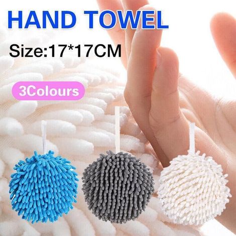Boule de séchage en chenille blanche, ideal für die Küche und den Raum im Wasser. Saugfähig und leicht aufzuhängen.