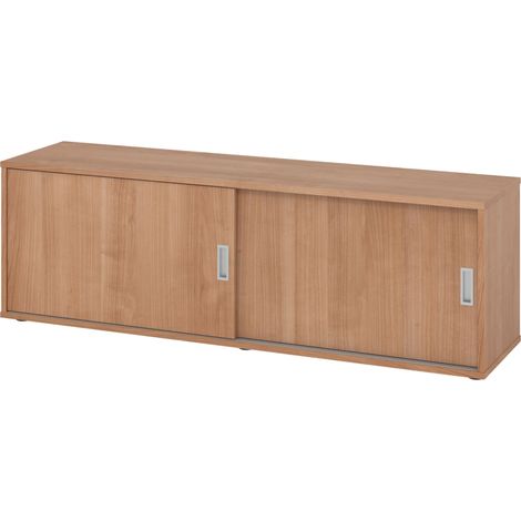 bümö office Lowboard mit Schiebetür   Nussbaum (1/5)