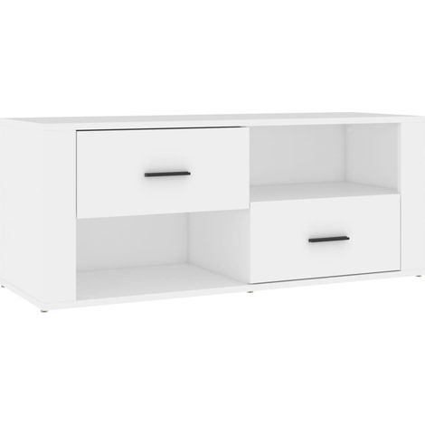 Maison Exclusive - TV-Schrank Weiß 100x35x40 cm Holzwerkstoff