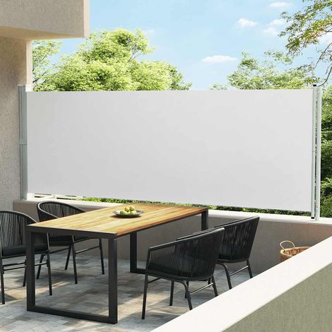 Auvent latéral rétractable de patio-Store banne rétractable de balcon 600x160 cm crème 345320 (1/5)