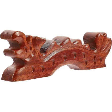 Porte-pinceaux de calligraphie en bois, support pour pinceaux et stylos, idéal comme cadeau de bureau.-Red (1/2)