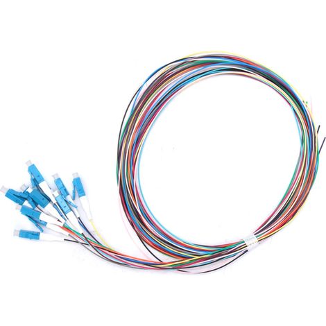 Jarretière à fibre optique 12 brins LC/UPC monomode à faibles pertes d'insertion, 1,5 m (1/5)