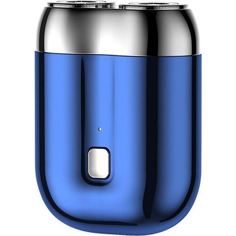 Mini-Elektrorasierer für Herren, tragbar, USB-aufladbar, blau (1/5)