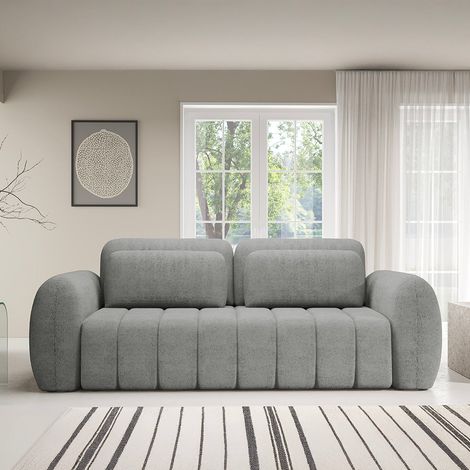 3-Sitzer-Sofa mit Bettkasten Cesar Hellgrau (1/5)