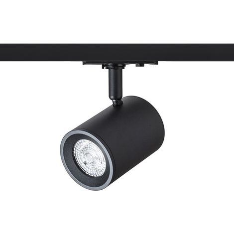 Faretto CADENZA per binario trifase nero 230V LED GU10 10W