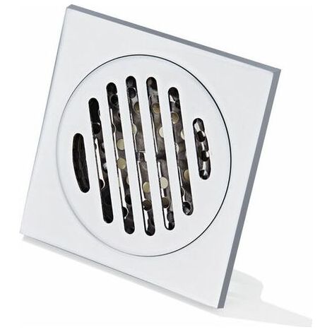 Grille Douche Anti Cheveux Siphon De Sol en Acier Inoxydable épais Drain De Carré 100 100mm (1/5)