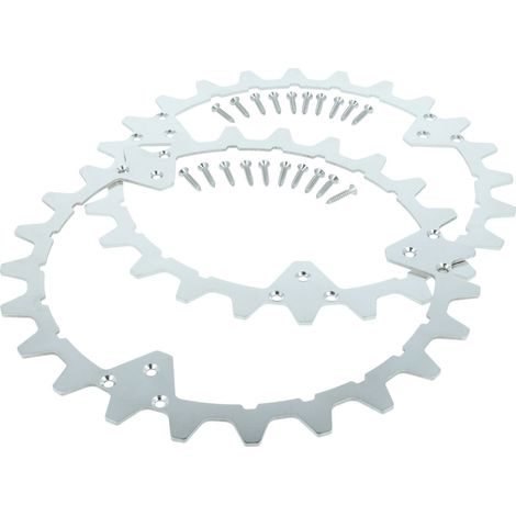 vhbw 2x Crampon compatible avec Husqvarna Automower 320, 435X, 420, 430X, 440 robot tondeuse - acier inox, 24 dents, vis incluses