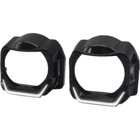 1 paire d'anneaux LED halo pour lentille de projecteur ronde de 3 pouces avec feux de jour (DRL) et œil d'ange blanc (1/5)