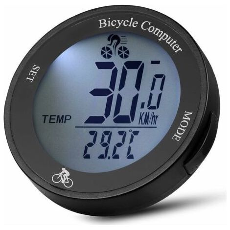QORVA
-Compteur Velo sans Fil étanche Compteur Kilométrique de Vitesse avec Rétroéclairage LCD, Multifonction Velo Odomètre,de